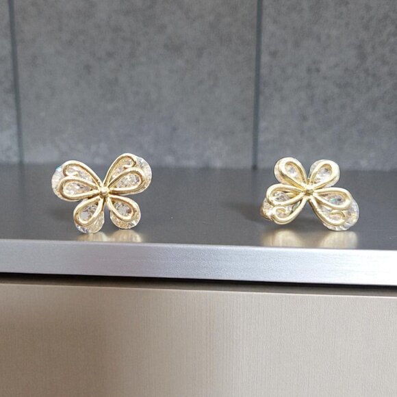 Cute & Elegant Jewelry for Women and Girls Butterfly Crystal Stud Earrings - Picture 2 of 2